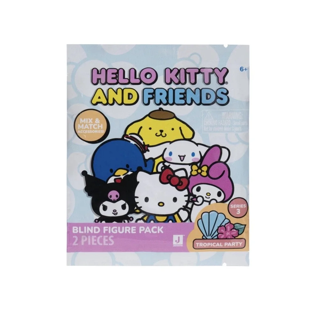 Sanrio Hello Kitty & Friends Tropical Party Series 3 Blind Figure 6 Pack Bundle